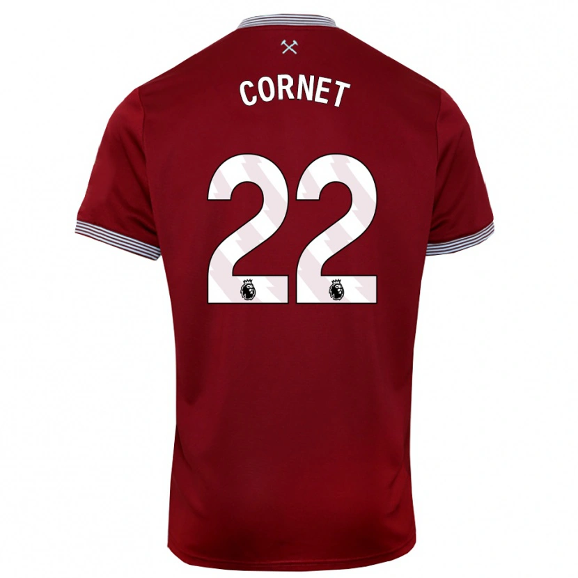 Danxen Homme Maillot Maxwel Cornet #22 Bourgogne Blanc Tenues Domicile 2025/26 T-Shirt