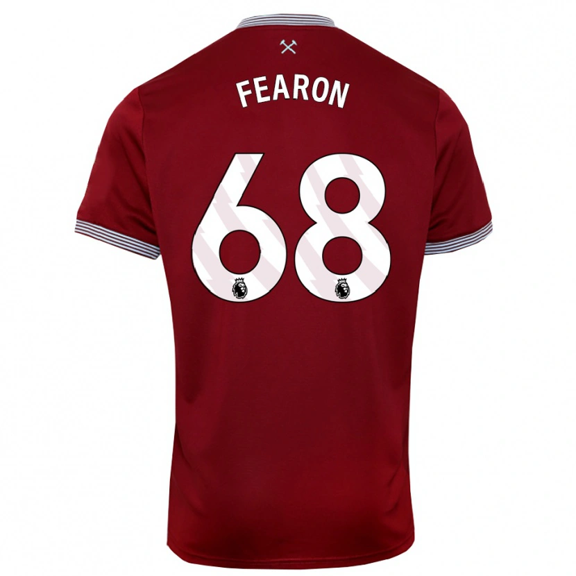 Danxen Homme Maillot Preston Fearon #68 Bourgogne Blanc Tenues Domicile 2025/26 T-Shirt