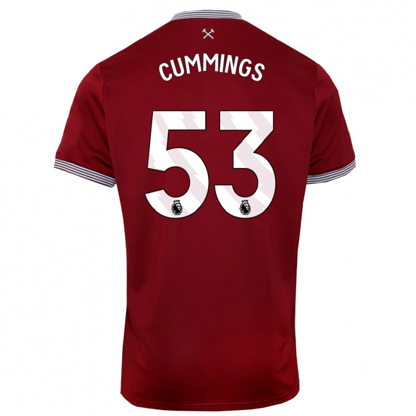 Danxen Homme Maillot Daniel Cummings #53 Bourgogne Blanc Tenues Domicile 2025/26 T-Shirt