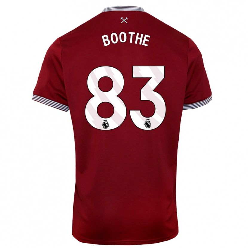 Danxen Homme Maillot Sebastian Boothe #83 Bourgogne Blanc Tenues Domicile 2025/26 T-Shirt