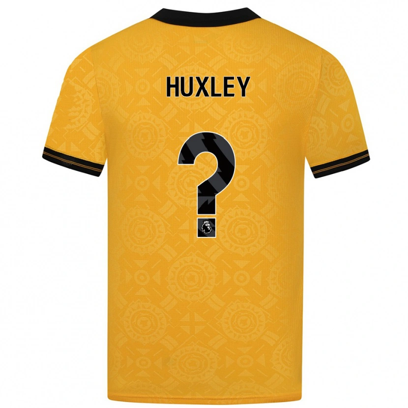 Danxen Homme Maillot Leon Huxley #0 Jaune Noir Tenues Domicile 2025/26 T-Shirt