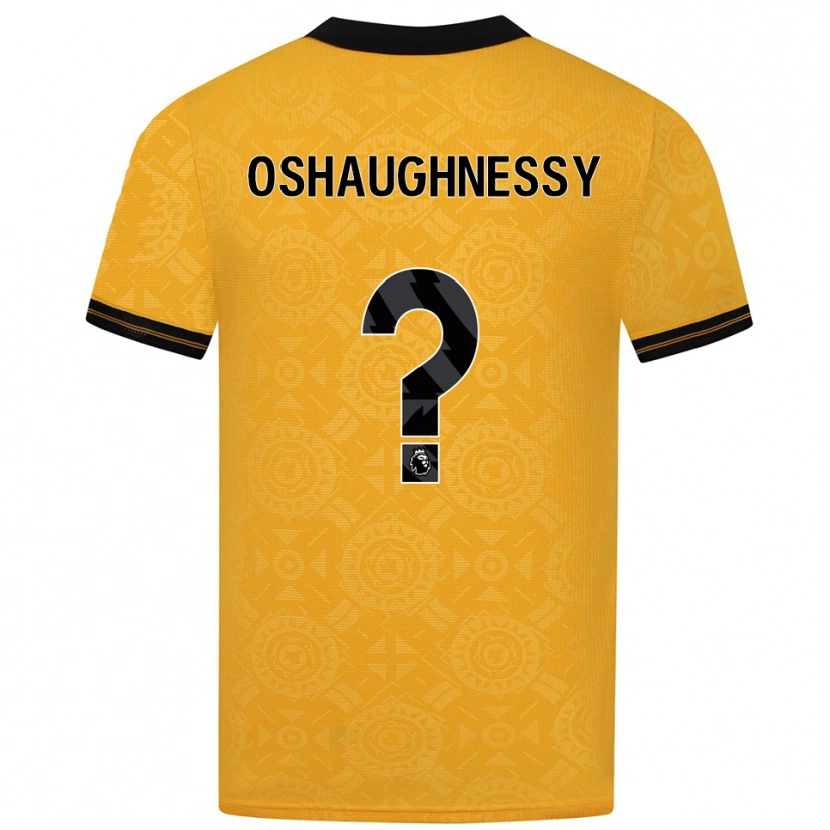 Danxen Homme Maillot Joe Oshaughnessy #0 Jaune Noir Tenues Domicile 2025/26 T-Shirt
