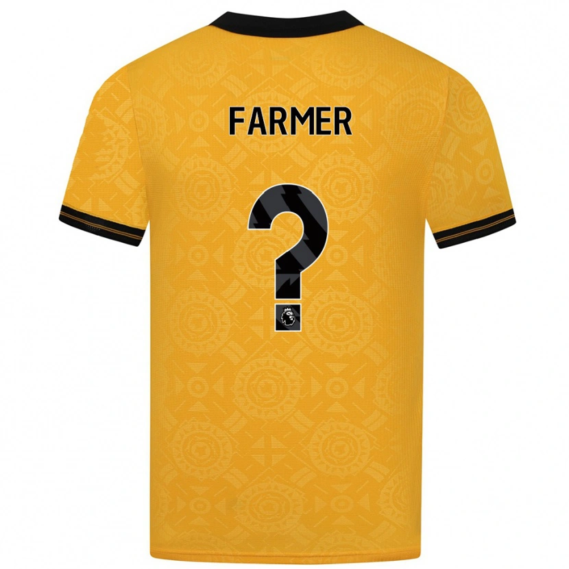 Danxen Homme Maillot Owen Farmer #0 Jaune Noir Tenues Domicile 2025/26 T-Shirt