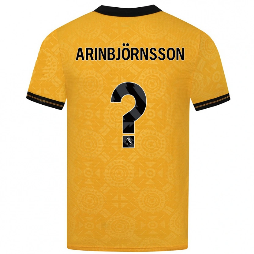 Danxen Homme Maillot Pálmi Rafn Arinbjörnsson #0 Jaune Noir Tenues Domicile 2025/26 T-Shirt