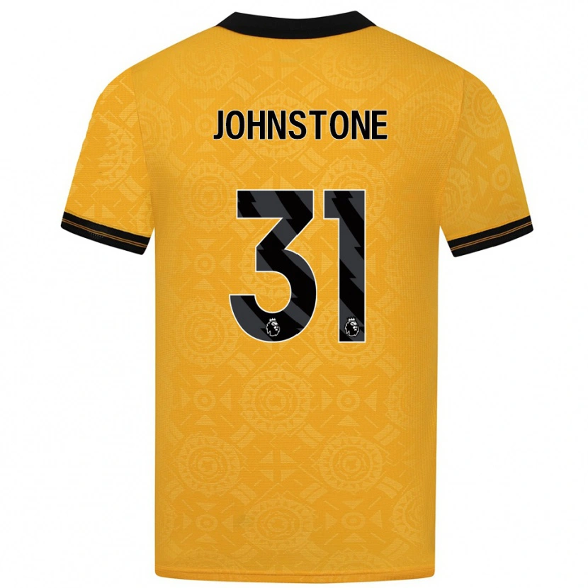 Danxen Homme Maillot Sam Johnstone #31 Jaune Noir Tenues Domicile 2025/26 T-Shirt