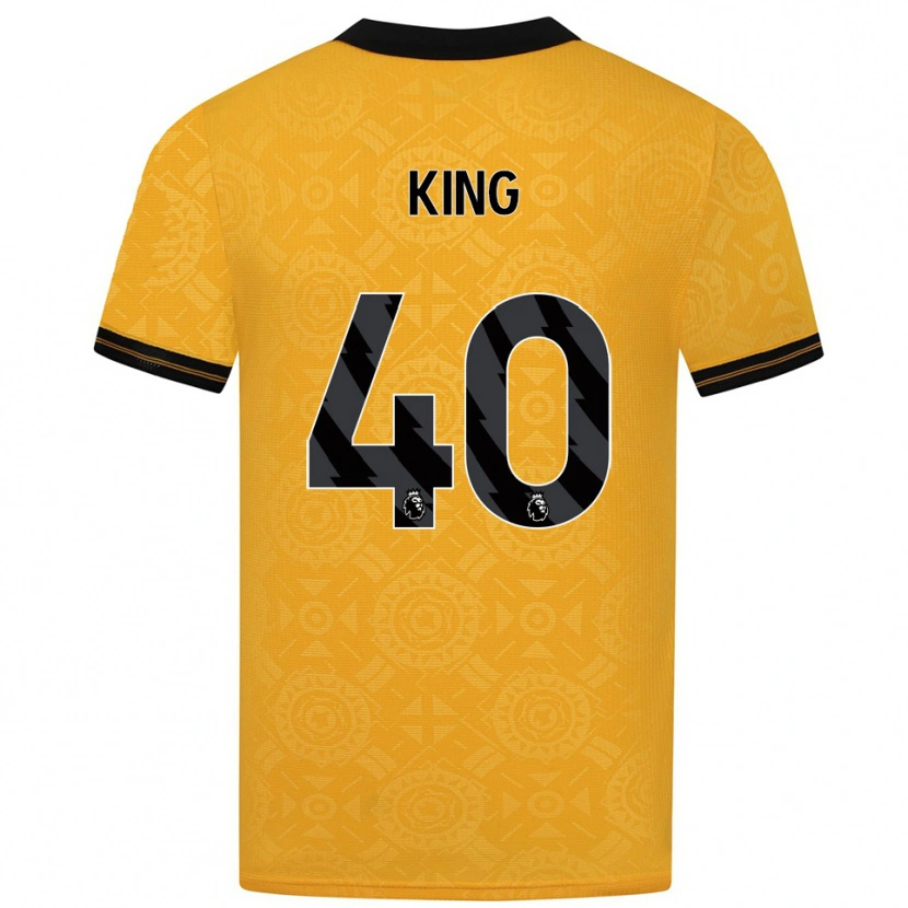 Danxen Homme Maillot Tom King #40 Jaune Noir Tenues Domicile 2025/26 T-Shirt