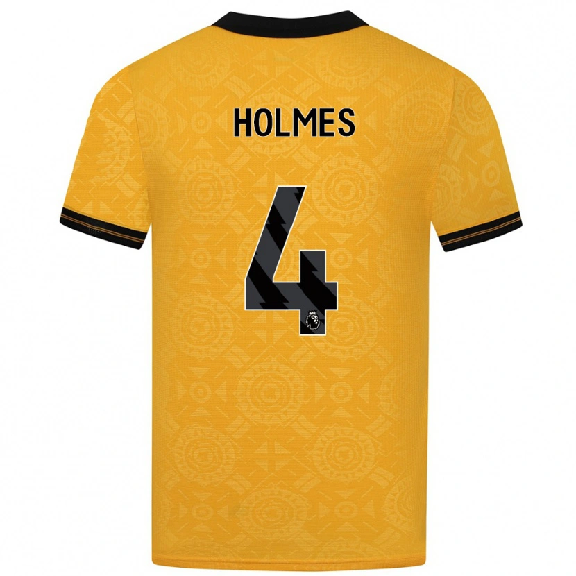Danxen Homme Maillot Summer Holmes #4 Jaune Noir Tenues Domicile 2025/26 T-Shirt