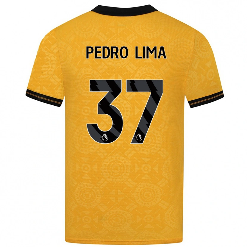 Danxen Homme Maillot Pedro Lima #37 Jaune Noir Tenues Domicile 2025/26 T-Shirt