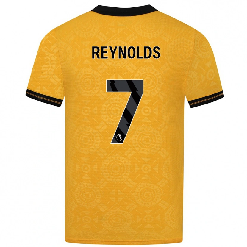 Danxen Homme Maillot Fabian Reynolds #7 Jaune Noir Tenues Domicile 2025/26 T-Shirt