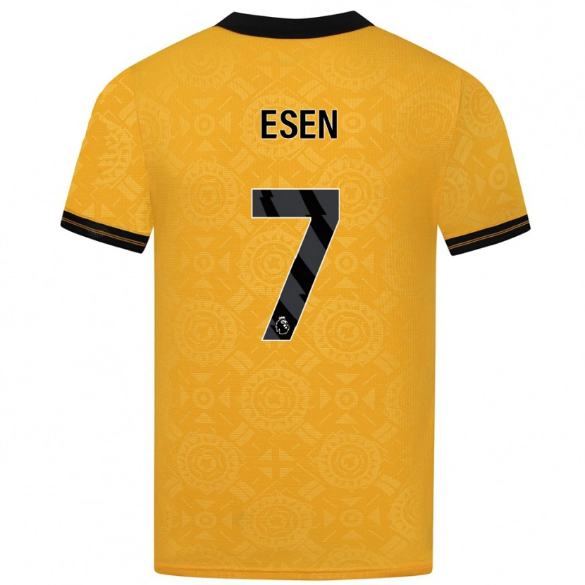 Danxen Homme Maillot Josh Esen #7 Jaune Noir Tenues Domicile 2025/26 T-Shirt