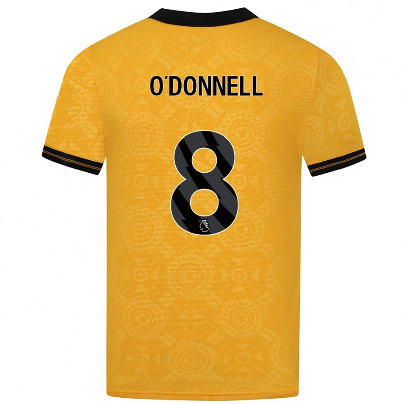 Danxen Homme Maillot Luke O'donnell #8 Jaune Noir Tenues Domicile 2025/26 T-Shirt