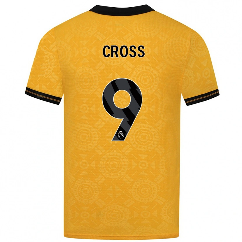 Danxen Homme Maillot Jade Cross #9 Jaune Noir Tenues Domicile 2025/26 T-Shirt