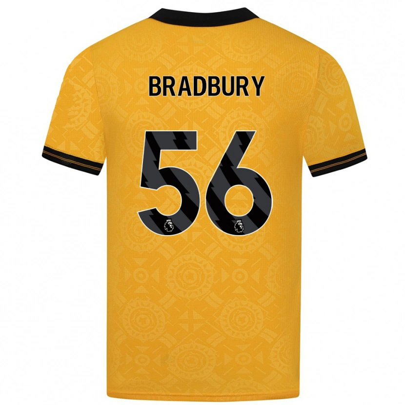 Danxen Homme Maillot Makenzie Bradbury #56 Jaune Noir Tenues Domicile 2025/26 T-Shirt