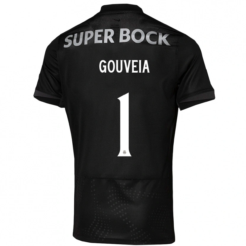 Danxen Homme Maillot Miguel Gouveia #1 Noir Blanc Tenues Extérieur 2025/26 T-Shirt