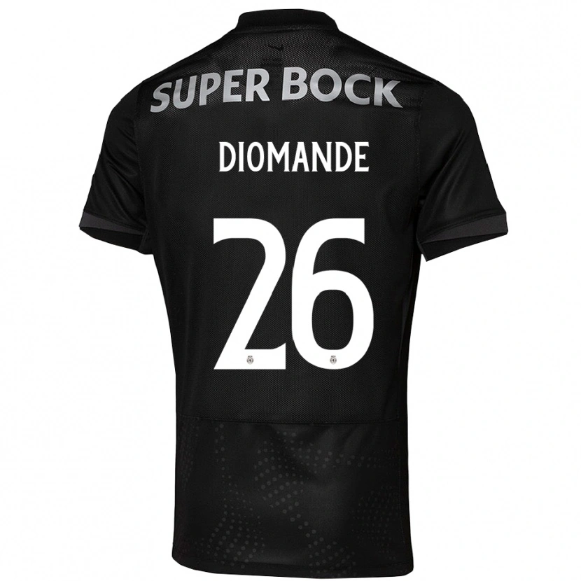 Danxen Homme Maillot Ousmane Diomande #26 Noir Blanc Tenues Extérieur 2025/26 T-Shirt