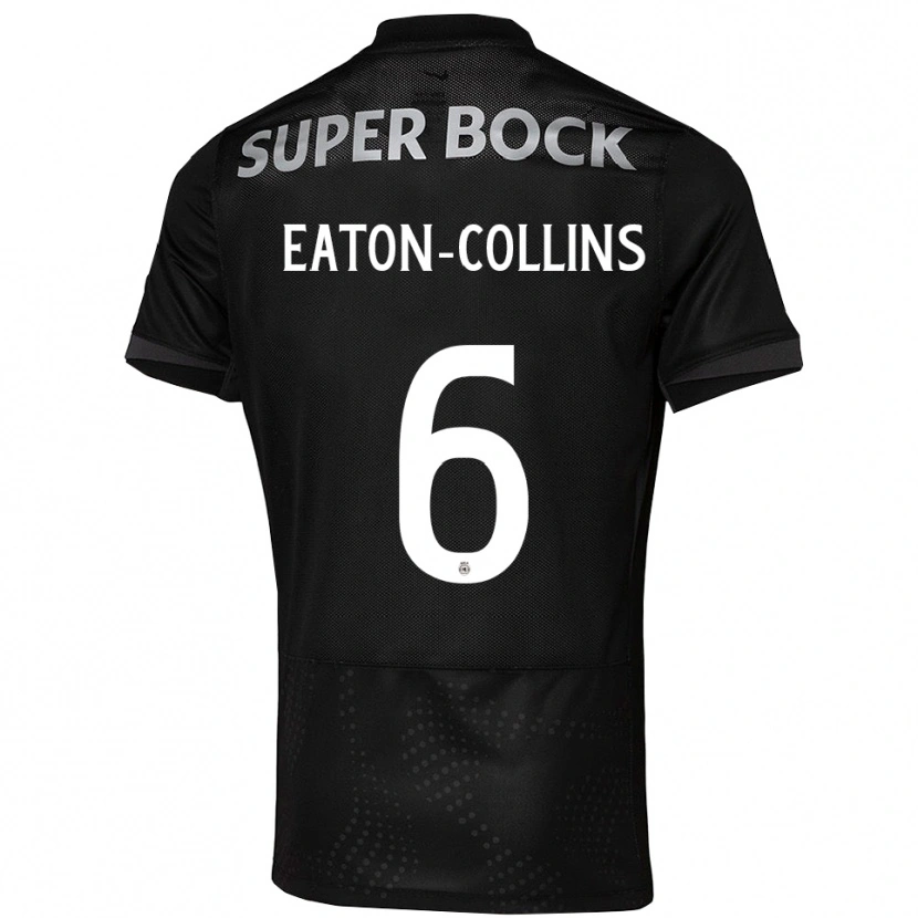 Danxen Homme Maillot Georgia Eaton-Collins #6 Noir Blanc Tenues Extérieur 2025/26 T-Shirt