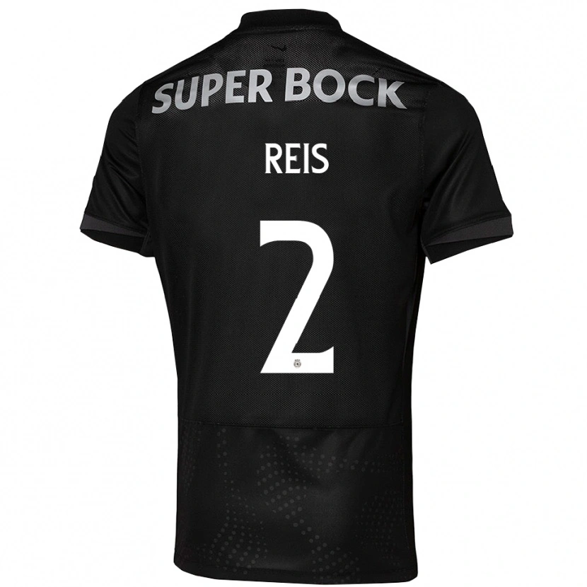 Danxen Homme Maillot Matheus Reis #2 Noir Blanc Tenues Extérieur 2025/26 T-Shirt
