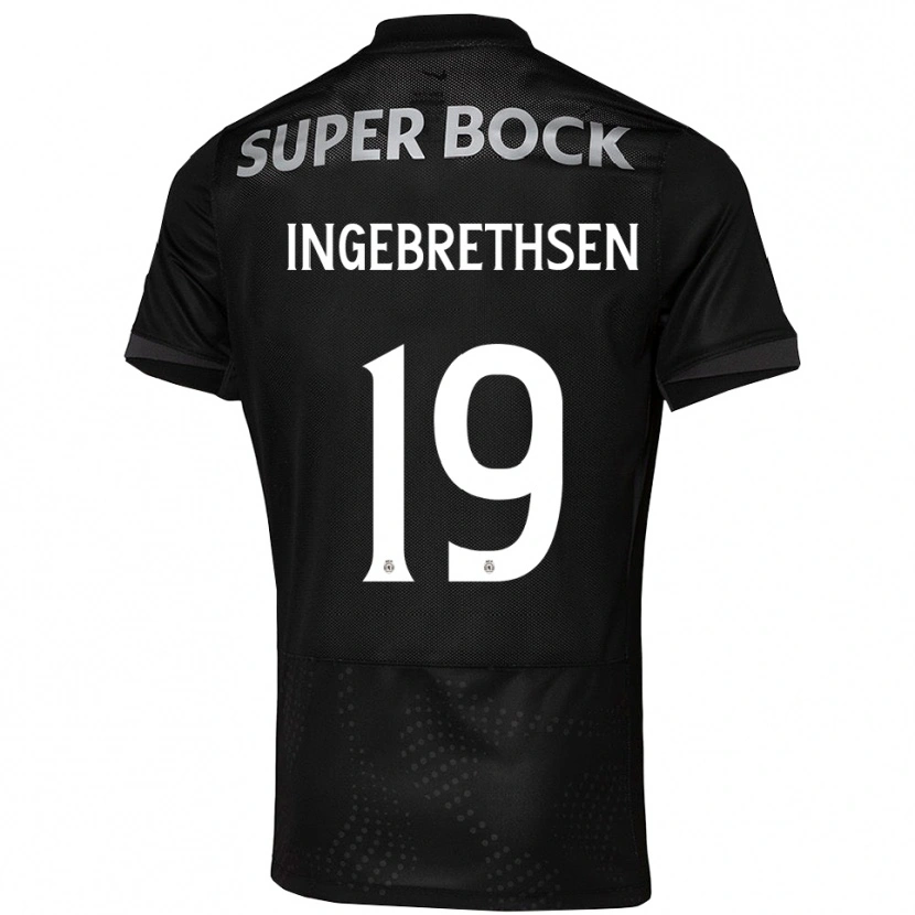 Danxen Homme Maillot Erik Ingebrethsen #19 Noir Blanc Tenues Extérieur 2025/26 T-Shirt