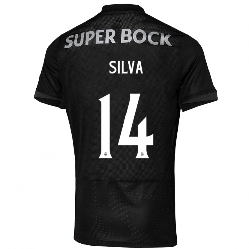Danxen Homme Maillot Guilherme Silva #14 Noir Blanc Tenues Extérieur 2025/26 T-Shirt