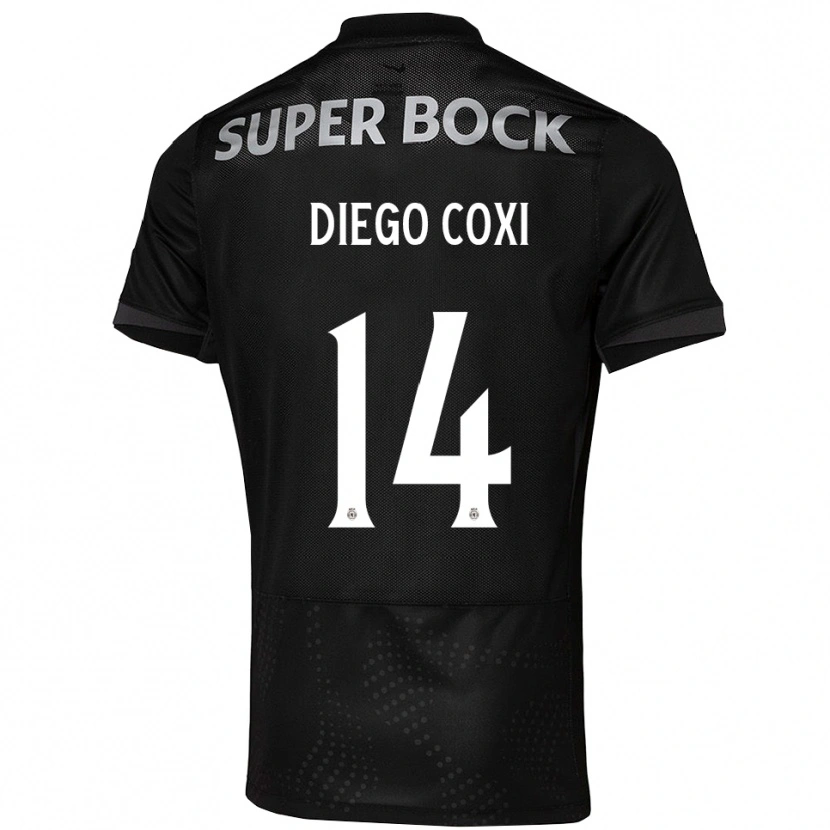 Danxen Homme Maillot Diego Coxi #14 Noir Blanc Tenues Extérieur 2025/26 T-Shirt