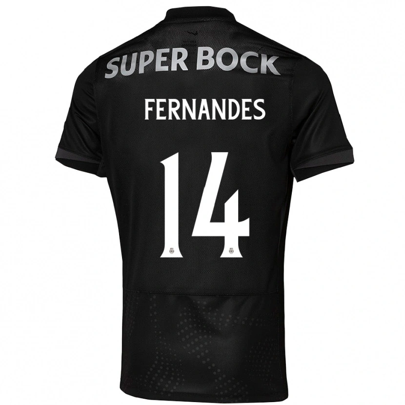Danxen Homme Maillot Santiago Fernandes #14 Noir Blanc Tenues Extérieur 2025/26 T-Shirt