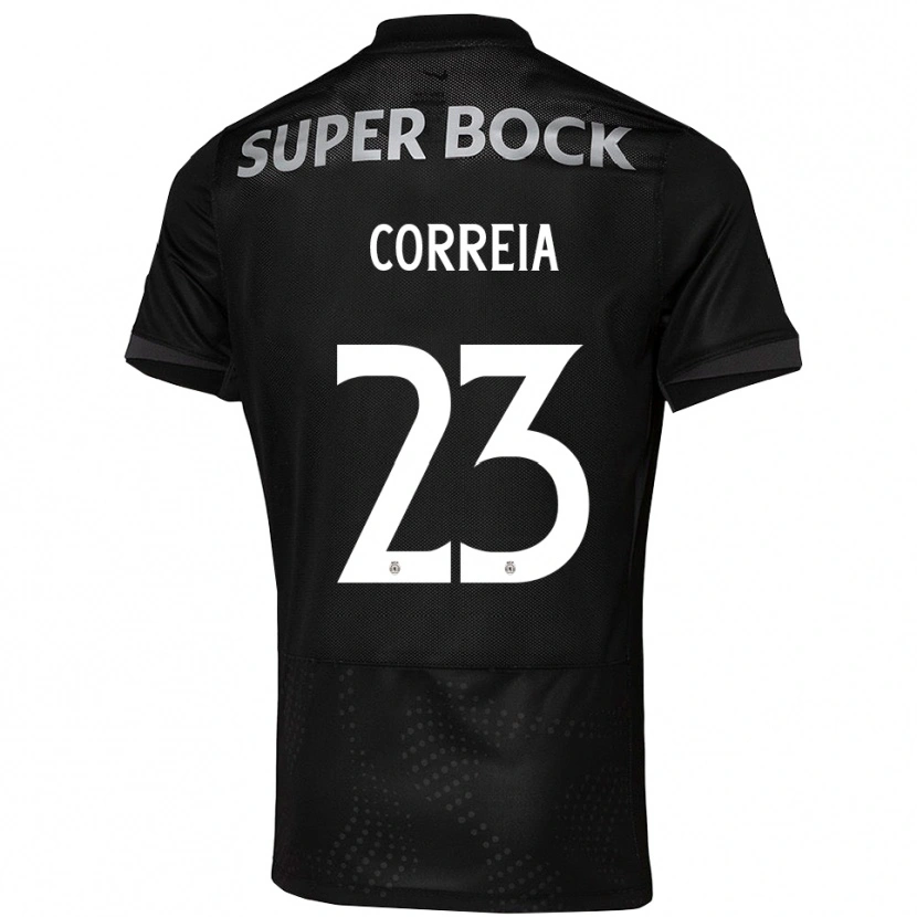 Danxen Homme Maillot Duarte Correia #23 Noir Blanc Tenues Extérieur 2025/26 T-Shirt