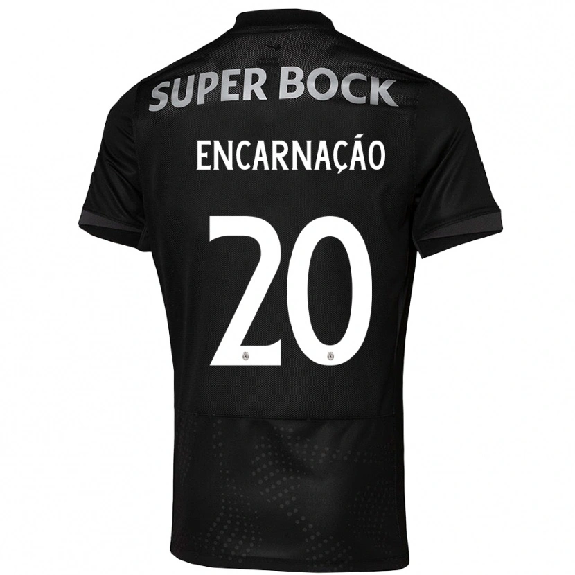 Danxen Homme Maillot Telma Encarnação #20 Noir Blanc Tenues Extérieur 2025/26 T-Shirt