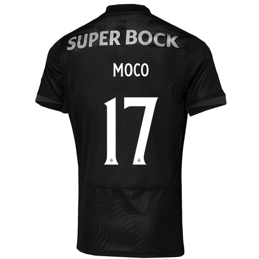 Danxen Homme Maillot Afonso Moço #17 Noir Blanc Tenues Extérieur 2025/26 T-Shirt