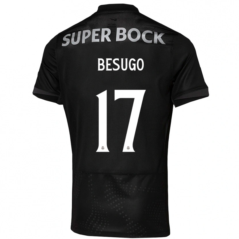 Danxen Homme Maillot Neuza Besugo #17 Noir Blanc Tenues Extérieur 2025/26 T-Shirt