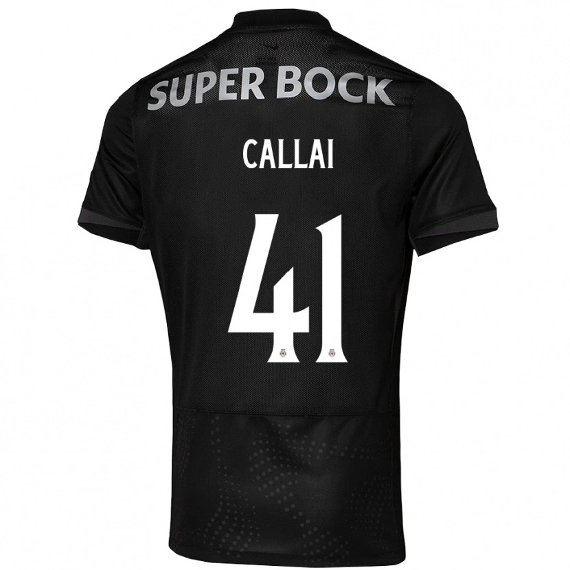 Danxen Homme Maillot Diego Callai #41 Noir Blanc Tenues Extérieur 2025/26 T-Shirt