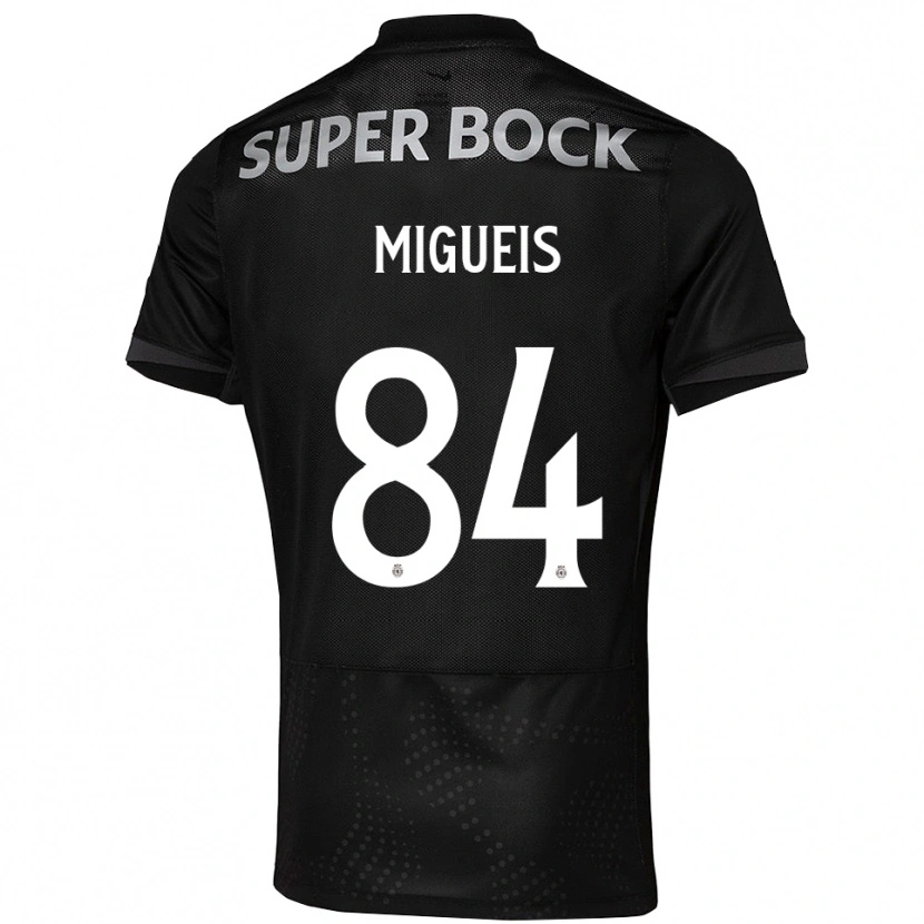 Danxen Homme Maillot Pedro Miguéis #84 Noir Blanc Tenues Extérieur 2025/26 T-Shirt