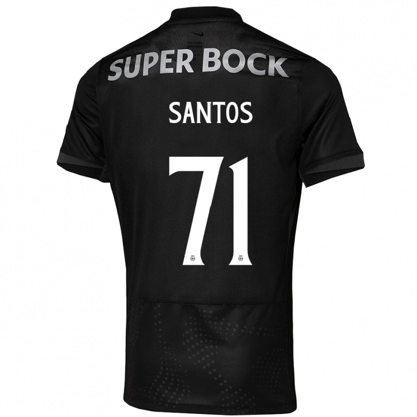 Danxen Homme Maillot Denilson Santos #71 Noir Blanc Tenues Extérieur 2025/26 T-Shirt