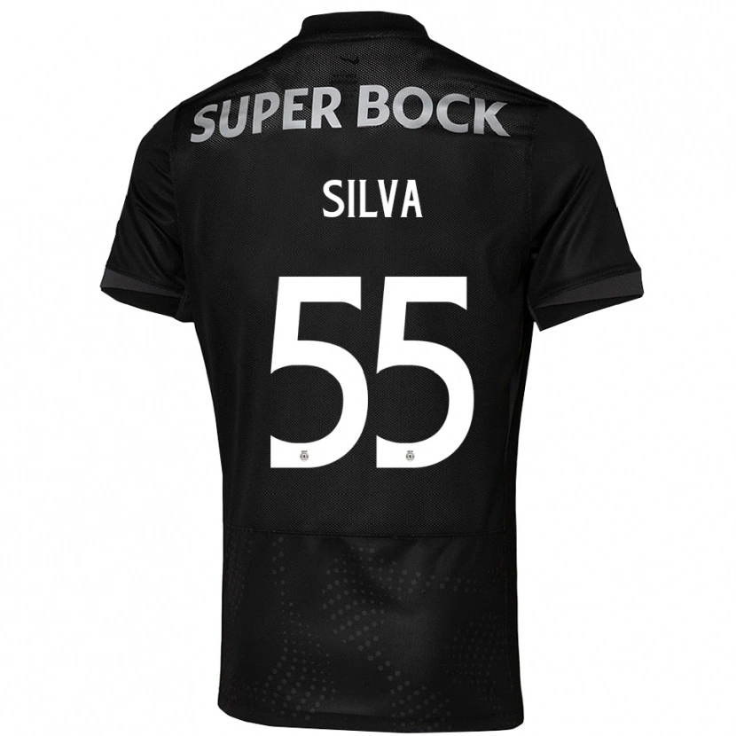 Danxen Homme Maillot José Silva #55 Noir Blanc Tenues Extérieur 2025/26 T-Shirt