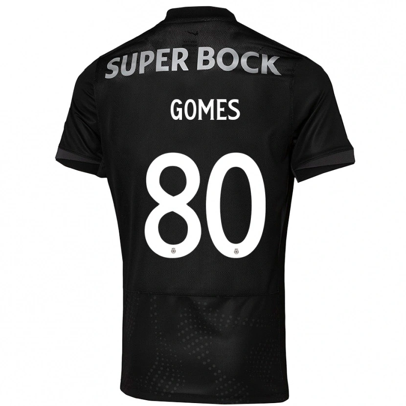 Danxen Homme Maillot Luís Gomes #80 Noir Blanc Tenues Extérieur 2025/26 T-Shirt