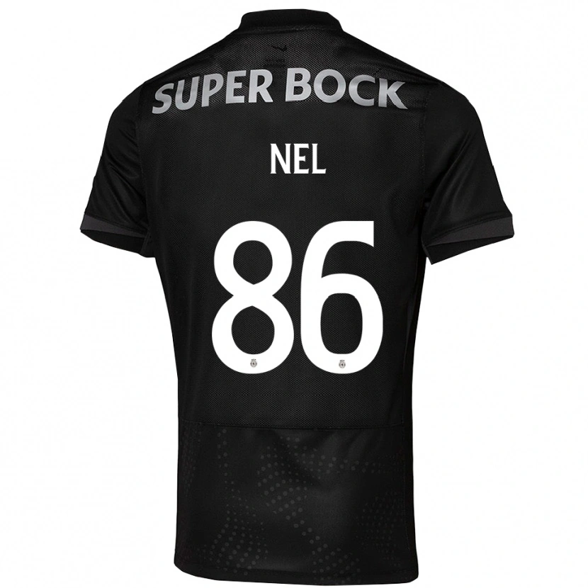 Danxen Homme Maillot Rafael Nel #86 Noir Blanc Tenues Extérieur 2025/26 T-Shirt