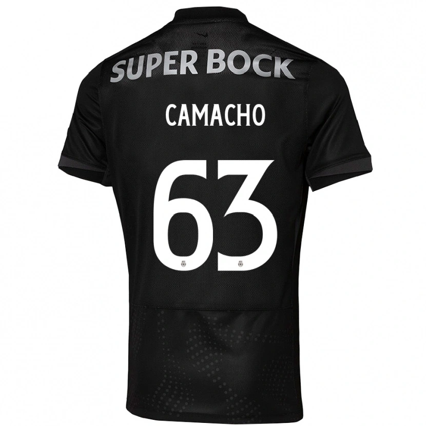 Danxen Homme Maillot Rafael Camacho #63 Noir Blanc Tenues Extérieur 2025/26 T-Shirt