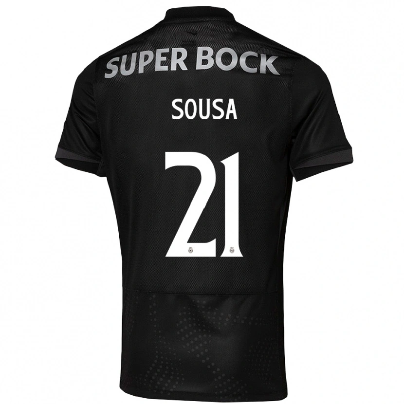 Danxen Homme Maillot Margarida Sousa #21 Noir Blanc Tenues Extérieur 2025/26 T-Shirt