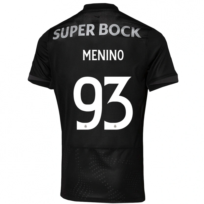 Danxen Homme Maillot Miguel Menino #93 Noir Blanc Tenues Extérieur 2025/26 T-Shirt