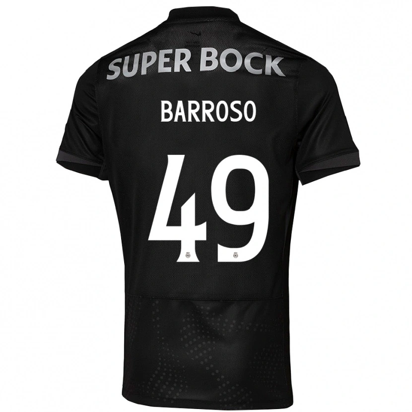 Danxen Homme Maillot Leonardo Barroso #49 Noir Blanc Tenues Extérieur 2025/26 T-Shirt