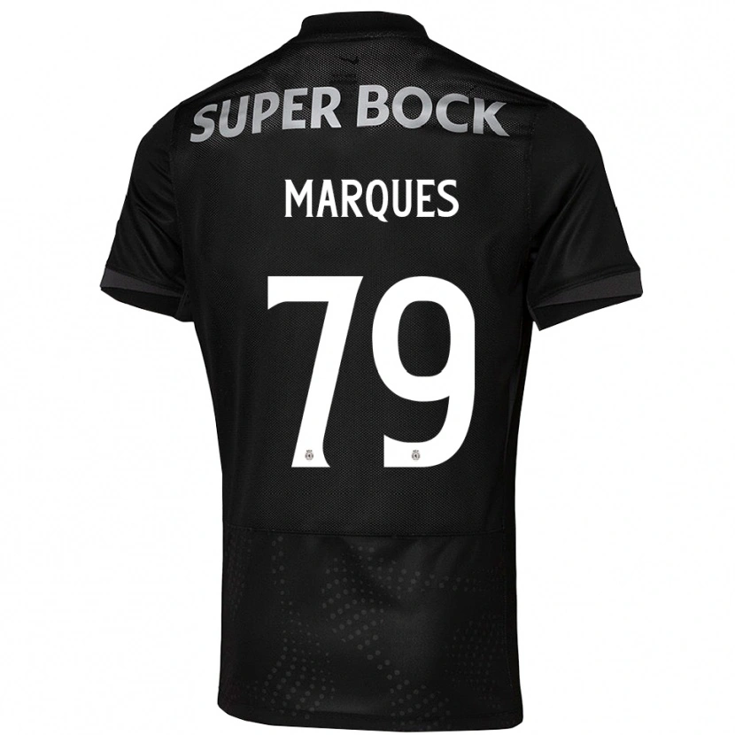 Danxen Homme Maillot Rodrigo Marquês #79 Noir Blanc Tenues Extérieur 2025/26 T-Shirt