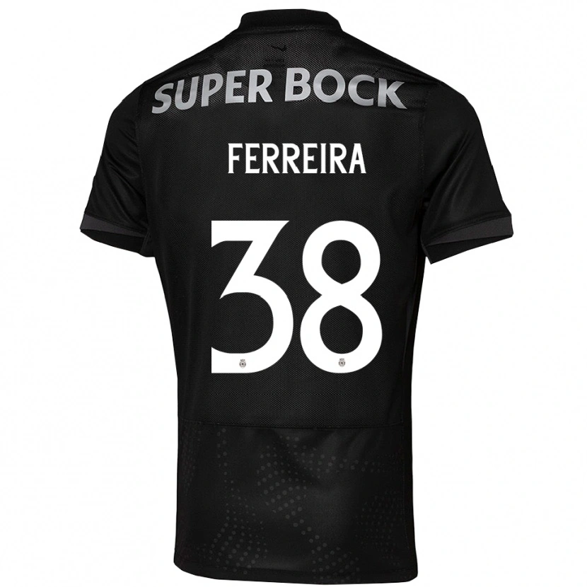 Danxen Homme Maillot Marta Ferreira #38 Noir Blanc Tenues Extérieur 2025/26 T-Shirt