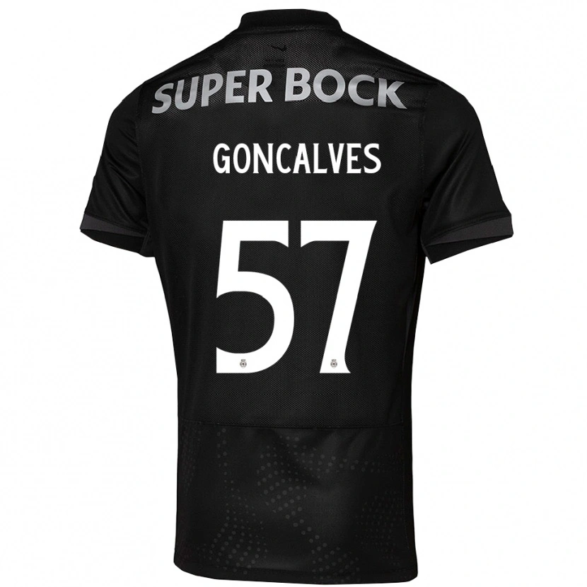 Danxen Homme Maillot Inês Gonçalves #57 Noir Blanc Tenues Extérieur 2025/26 T-Shirt