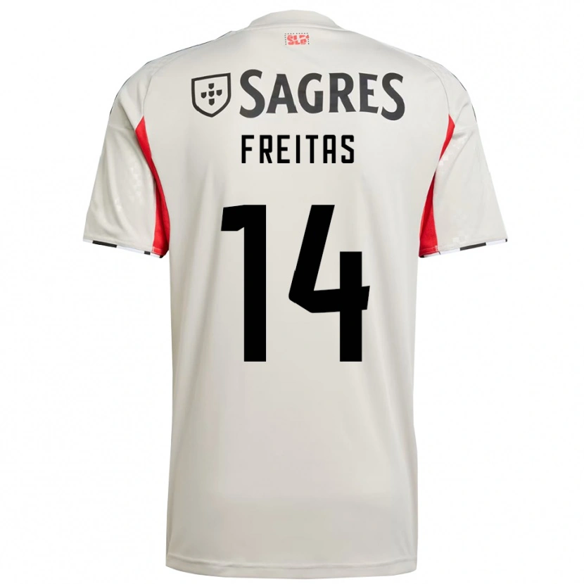 Danxen Homme Maillot Tiago Freitas #14 Blanc Cassé Rouge Tenues Extérieur 2025/26 T-Shirt