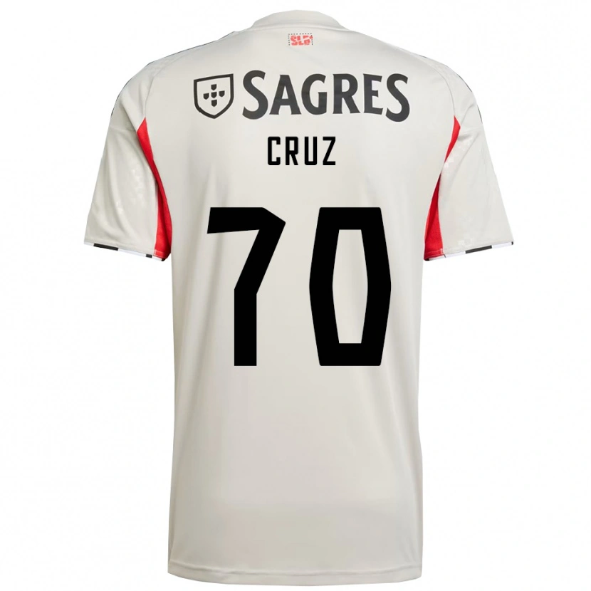 Danxen Homme Maillot Filipe Cruz #70 Blanc Cassé Rouge Tenues Extérieur 2025/26 T-Shirt