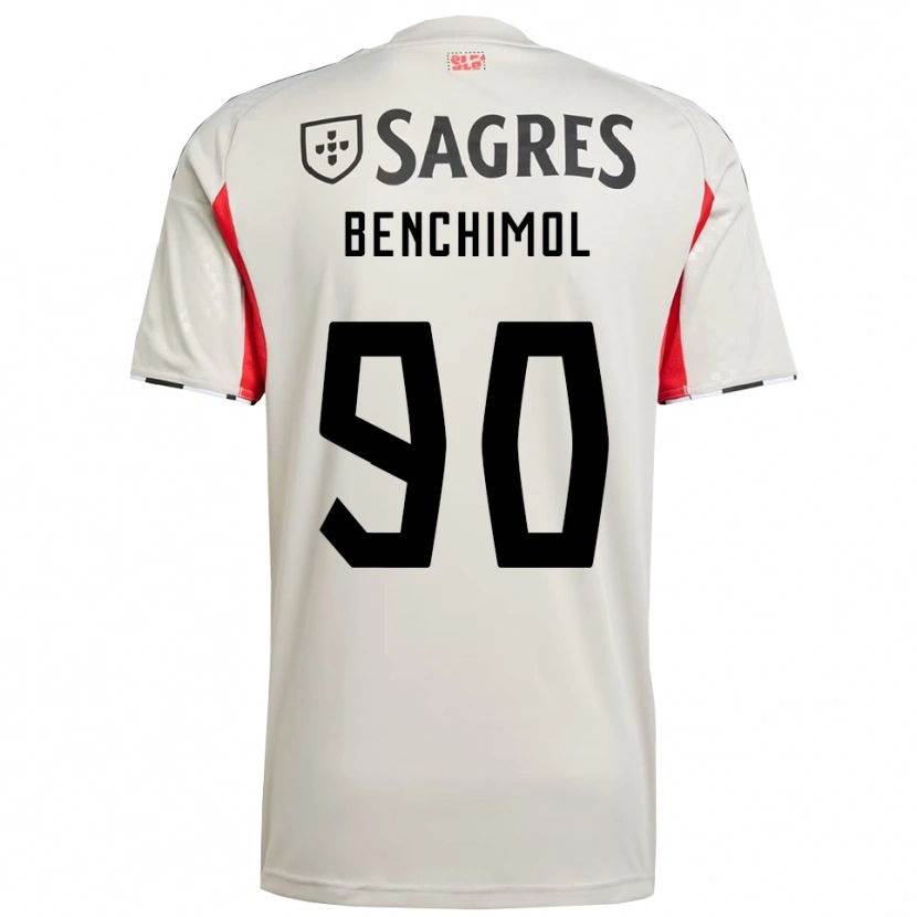 Danxen Homme Maillot Benchimol #90 Blanc Cassé Rouge Tenues Extérieur 2025/26 T-Shirt