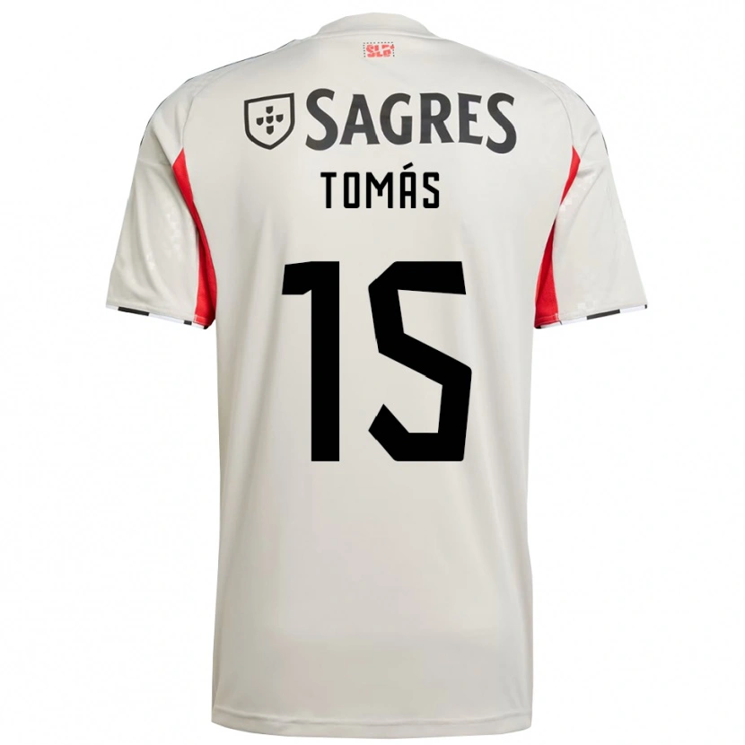 Danxen Homme Maillot Tomás Ferreira #15 Blanc Cassé Rouge Tenues Extérieur 2025/26 T-Shirt