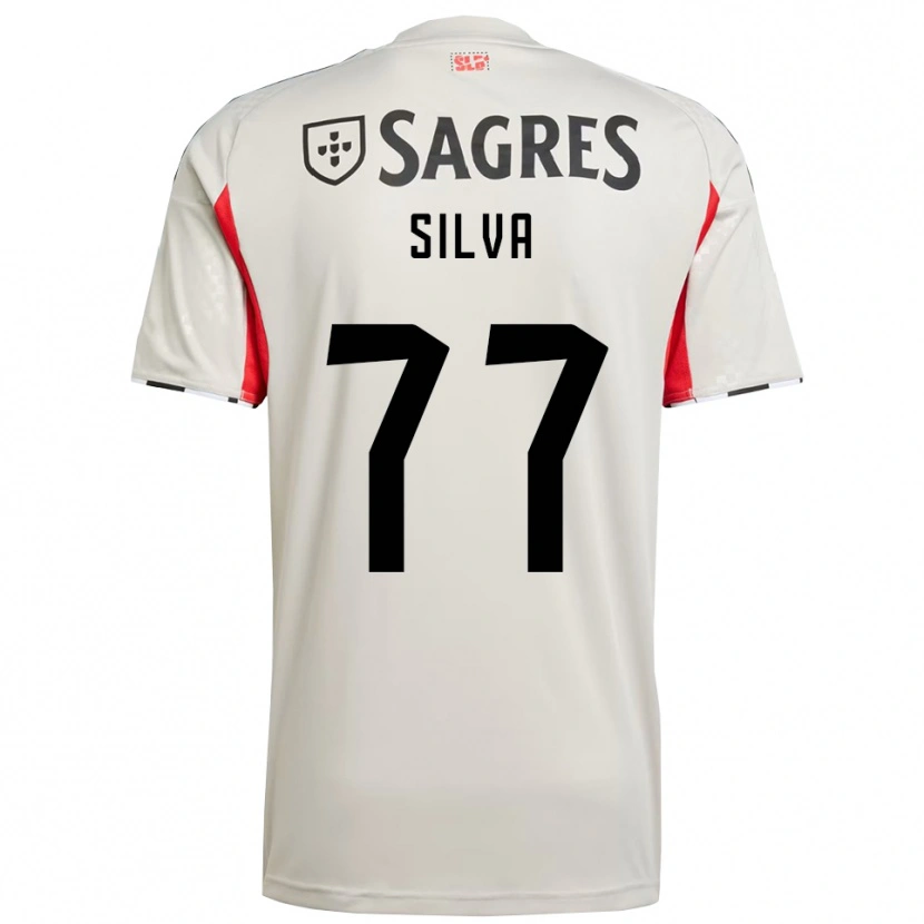 Danxen Homme Maillot Jessica Silva #77 Blanc Cassé Rouge Tenues Extérieur 2025/26 T-Shirt