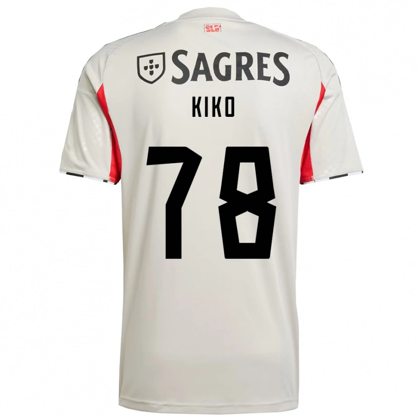 Danxen Homme Maillot Kiko #78 Blanc Cassé Rouge Tenues Extérieur 2025/26 T-Shirt