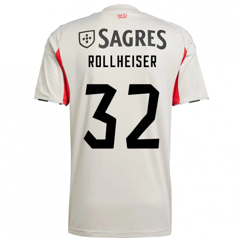 Danxen Homme Maillot Benjamín Rollheiser #32 Blanc Cassé Rouge Tenues Extérieur 2025/26 T-Shirt