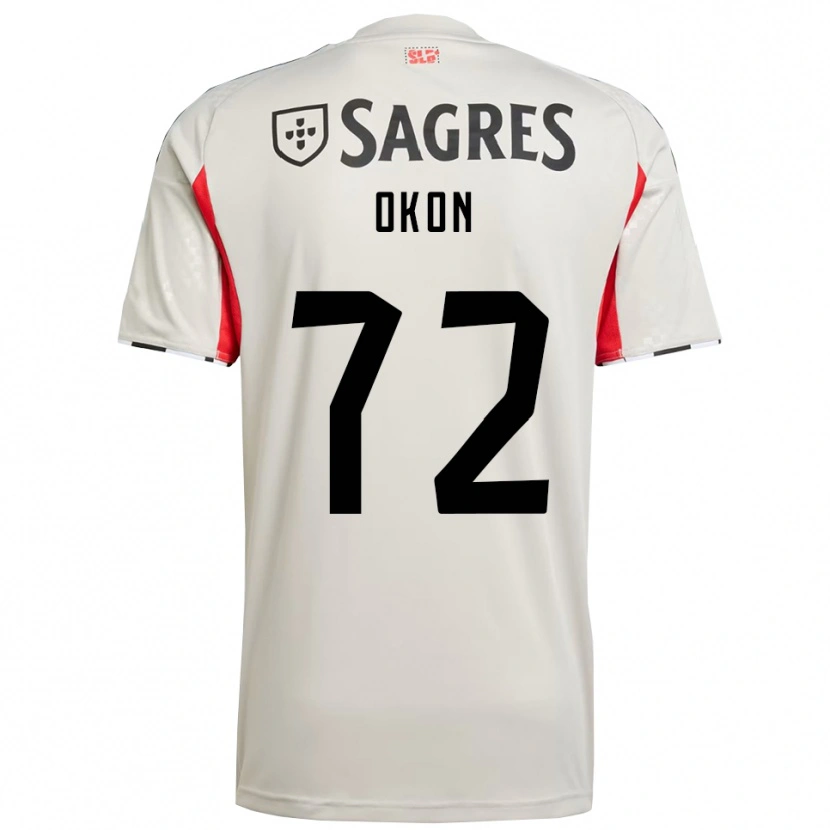 Danxen Homme Maillot Paul Okon #72 Blanc Cassé Rouge Tenues Extérieur 2025/26 T-Shirt